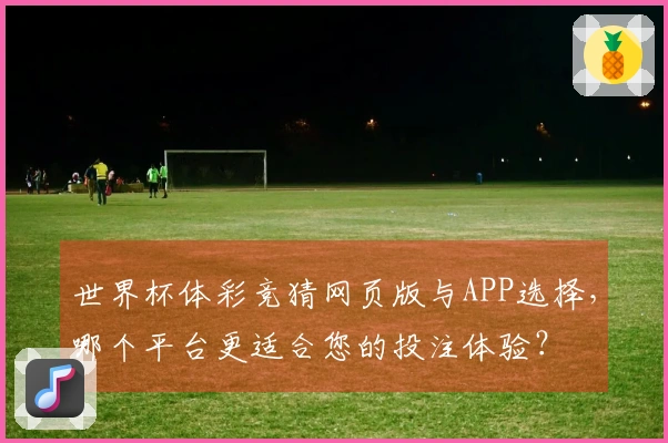世界杯体彩竞猜网页版与APP选择，哪个平台更适合您的投注体验？